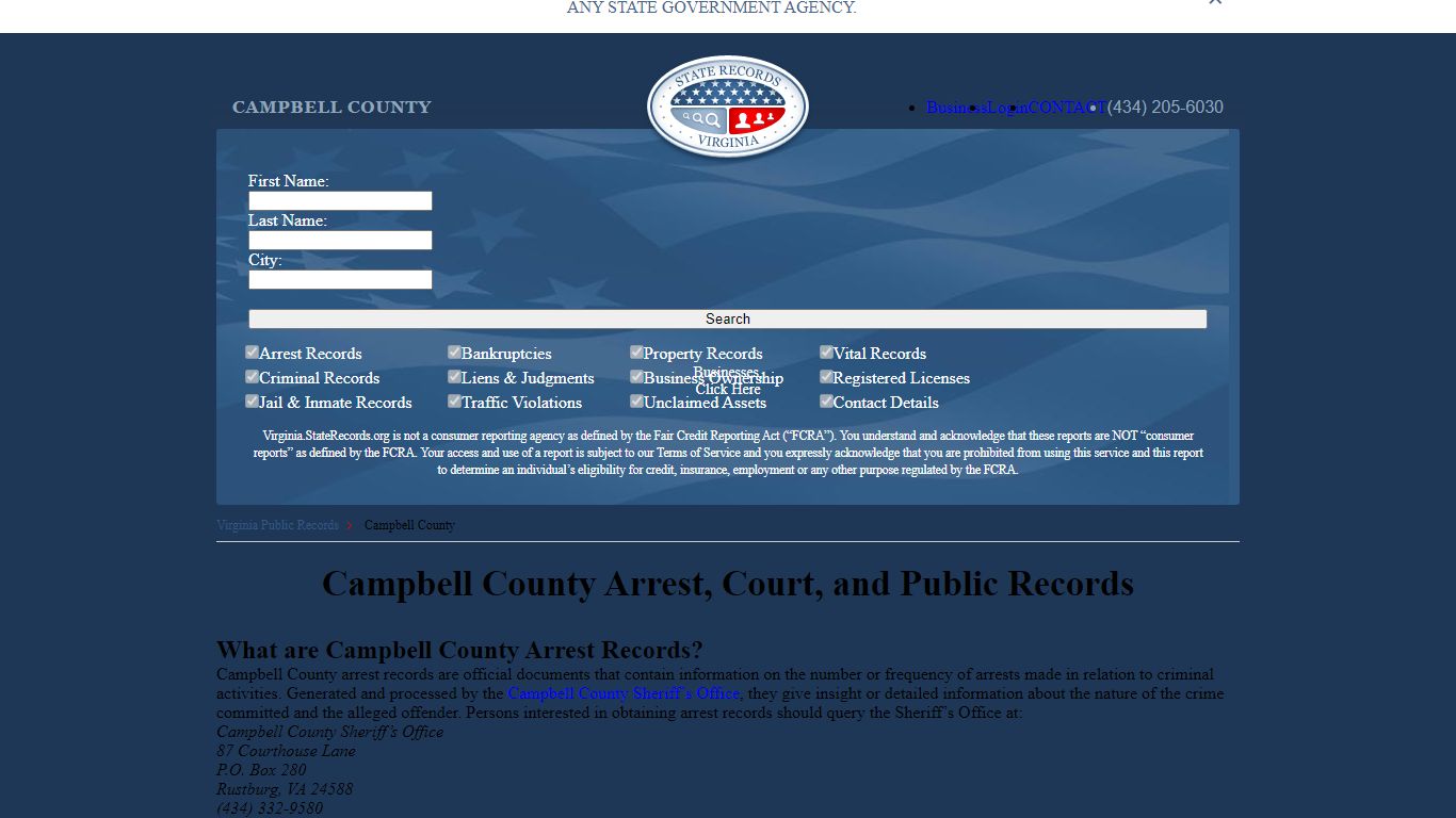 Campbell County Arrest, Court, and Public Records