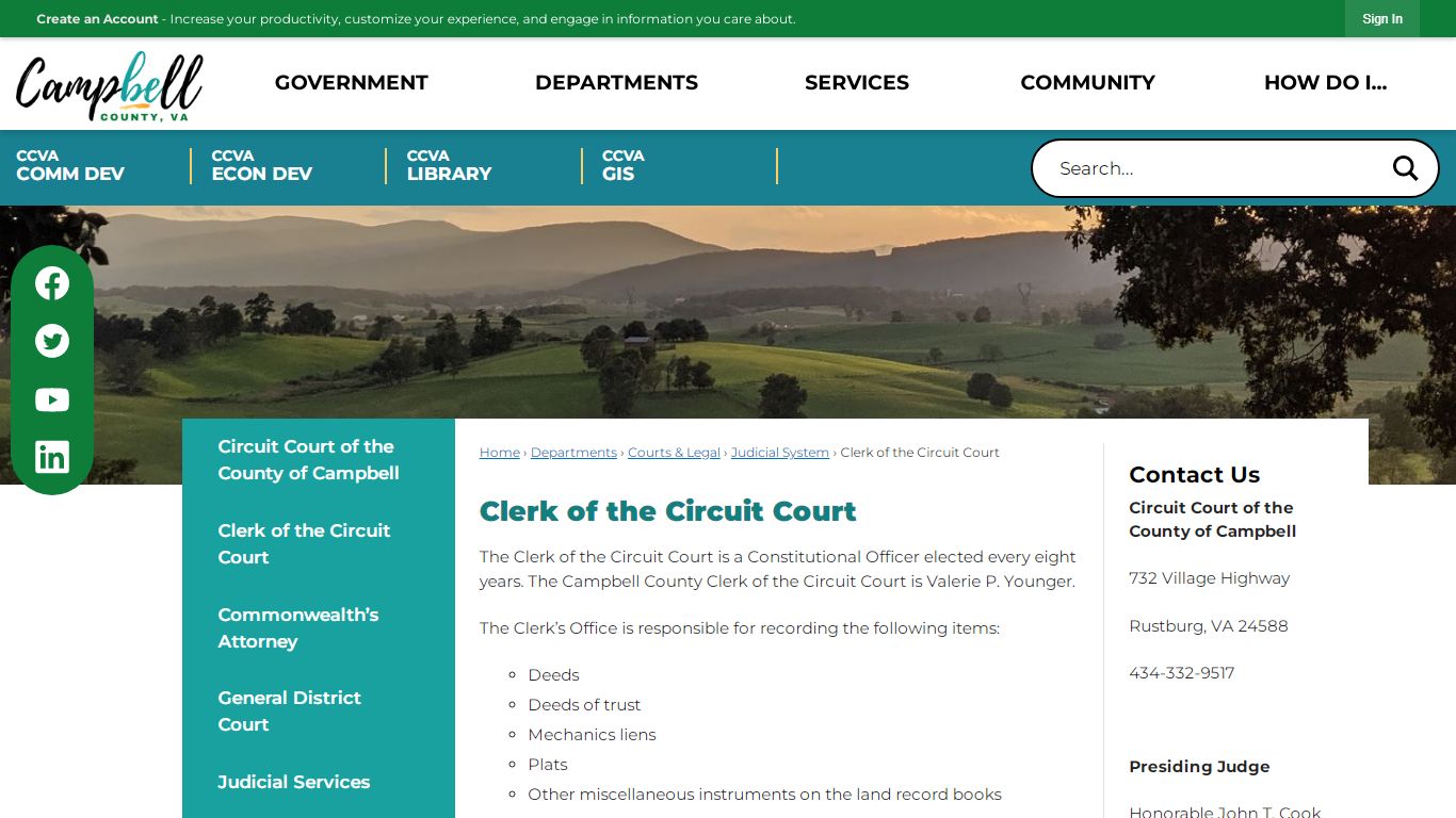 Clerk of the Circuit Court | Campbell County, VA